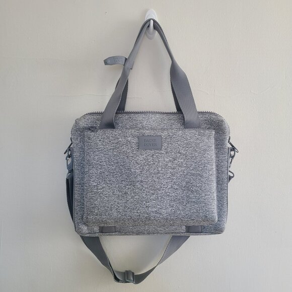 Dagne Dover Ryan Laptop Bag Crossbody Gray Large Neoprene - Picture 1 of 9